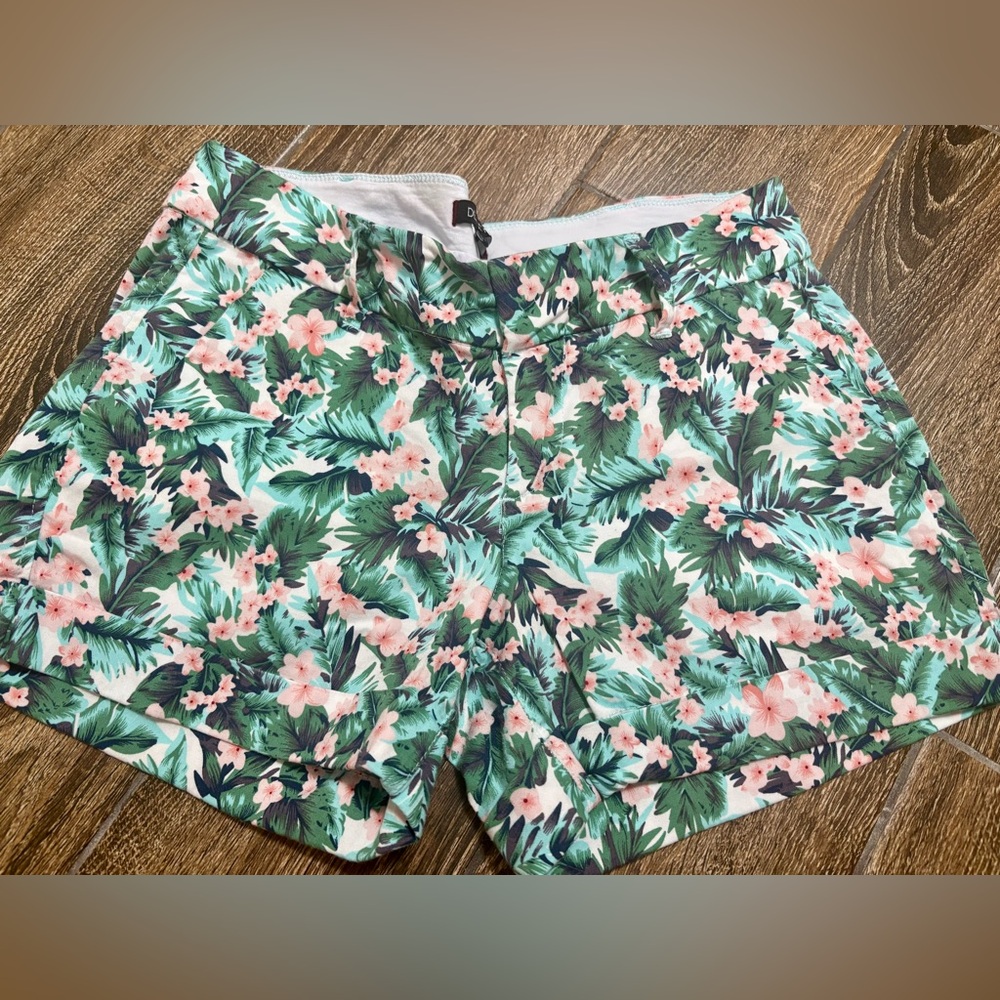Dear John Floral Green and Pink Shorts size 28